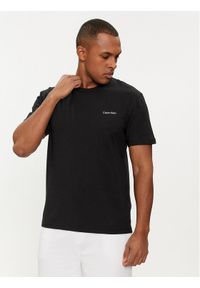 Calvin Klein T-Shirt Angled Back Logo K10K112495 Czarny Regular Fit. Kolor: czarny. Materiał: bawełna