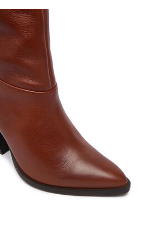 Bronx Kozaki 14410-V Brązowy. Kolor: brązowy. Materiał: skóra