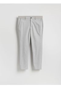 Reserved - Spodnie chino slim fit - szary. Kolor: szary. Materiał: tkanina, wiskoza