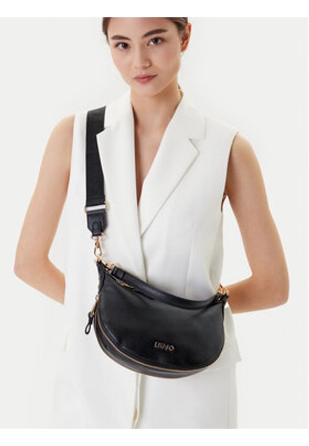 Liu Jo Torebka Ecs S Hobo AF5043 E0058 Czarny. Kolor: czarny. Materiał: skórzane