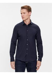 Calvin Klein Koszula K10K108426 Granatowy Slim Fit. Kolor: niebieski. Materiał: bawełna