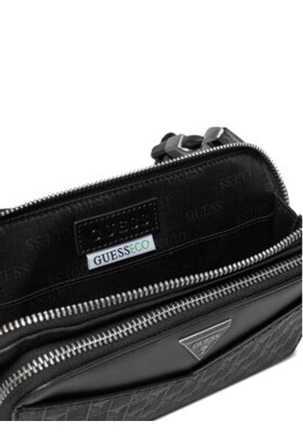 Guess Saszetka HMSIDE P5114 Czarny. Kolor: czarny. Materiał: skóra