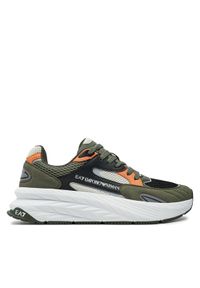 EA7 Emporio Armani Sneakersy X8X178 XK382 U035 Zielony. Kolor: zielony. Materiał: materiał