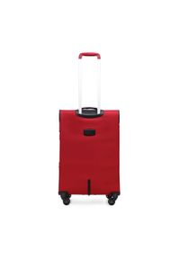 Wittchen - Zestaw walizek miękkich z błyszczącym suwakiem z przodu czerwony. Kolor: czerwony. Materiał: poliester. Styl: wakacyjny #10