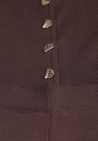 Born2be - Brązowy Dzianinowy Komplet z Wiskozą Spodnie i Bluzka na Ramiączkach Merissani. Kolor: brązowy. Materiał: dzianina, wiskoza #5