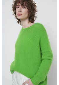 AMERICAN VINTAGE - Zielony sweter American Vintage. Kolor: zielony. Materiał: elastan, moher, poliamid. Długość rękawa: długi rękaw. Długość: długie. Styl: vintage