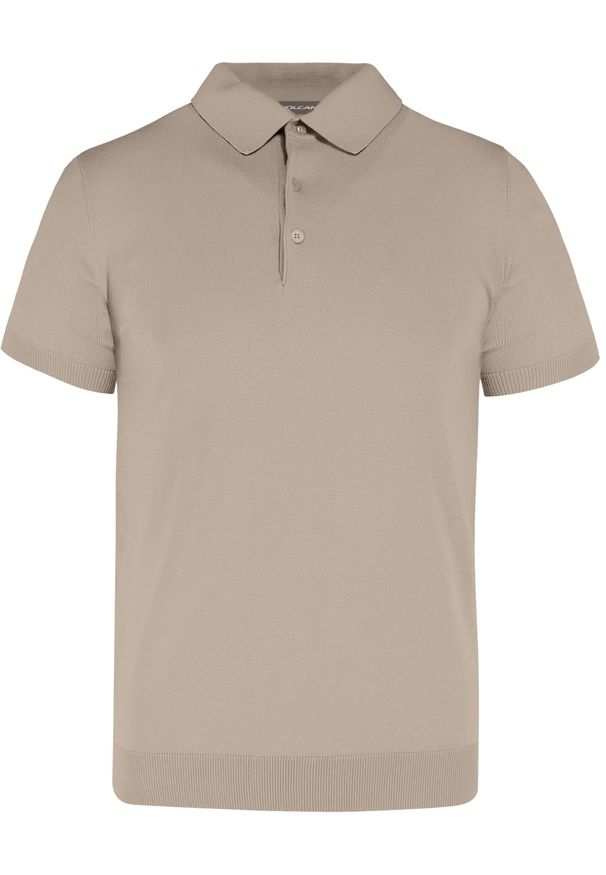 Volcano - Dzianinowa polówka O-MORO. Okazja: na co dzień. Typ kołnierza: polo. Materiał: dzianina. Wzór: moro. Styl: casual, elegancki, klasyczny