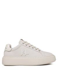 Karl Lagerfeld - KARL LAGERFELD Sneakersy KL62217 Biały. Kolor: biały. Materiał: nubuk, skóra