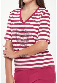 Liu Jo - T-shirt damski w paski LIU JO. Wzór: paski #4