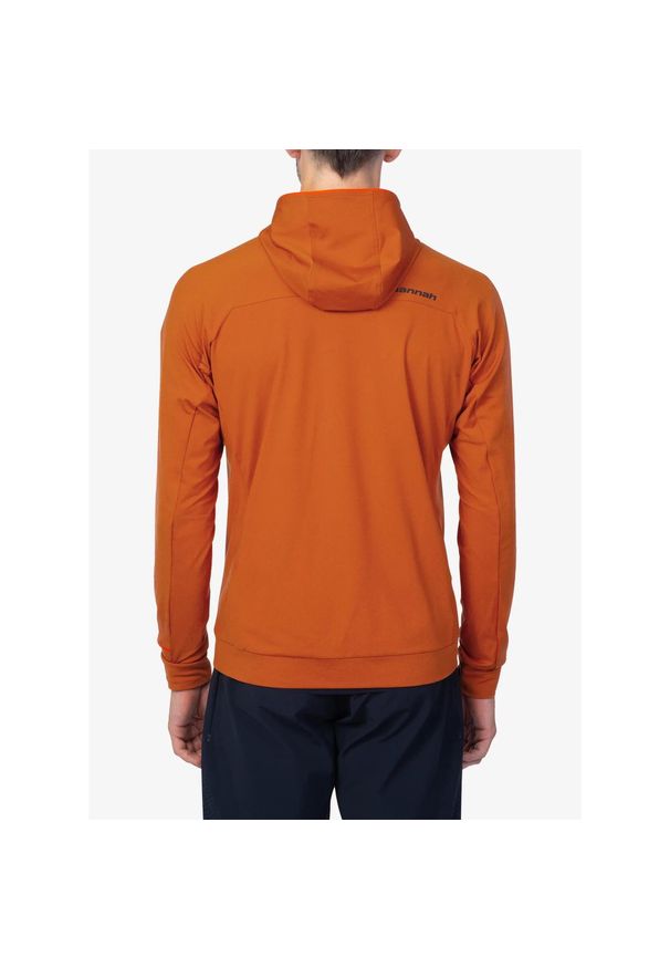 Bluza z kapturem męska Hannah Ethan Hoody. Typ kołnierza: kaptur. Kolor: pomarańczowy. Styl: sportowy. Sport: turystyka piesza