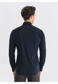 Pako Lorente - PAKO LORENTE – Czarna koszula męska. Typ kołnierza: kołnierzyk klasyczny. Kolor: czarny. Materiał: elastan, nylon. Długość rękawa: długi rękaw. Długość: długie. Styl: klasyczny #6