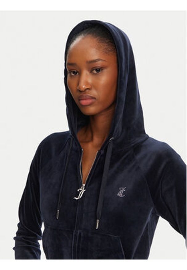 Juicy Couture Bluza Madison JCWA122001 Granatowy Slim Fit. Kolor: niebieski. Materiał: syntetyk
