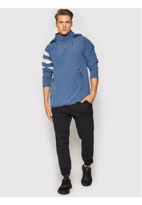 Adidas - adidas Kurtka anorak All Blacks All-Weather EH5571 Niebieski Regular Fit. Kolor: niebieski. Materiał: syntetyk