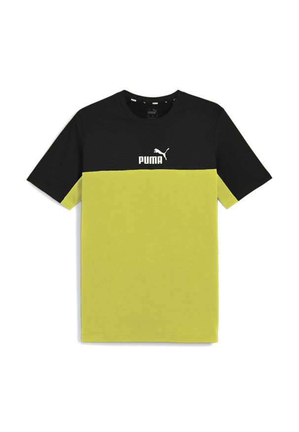 Puma - Koszulka męska PUMA ESS+ Block Tee. Kolor: czarny