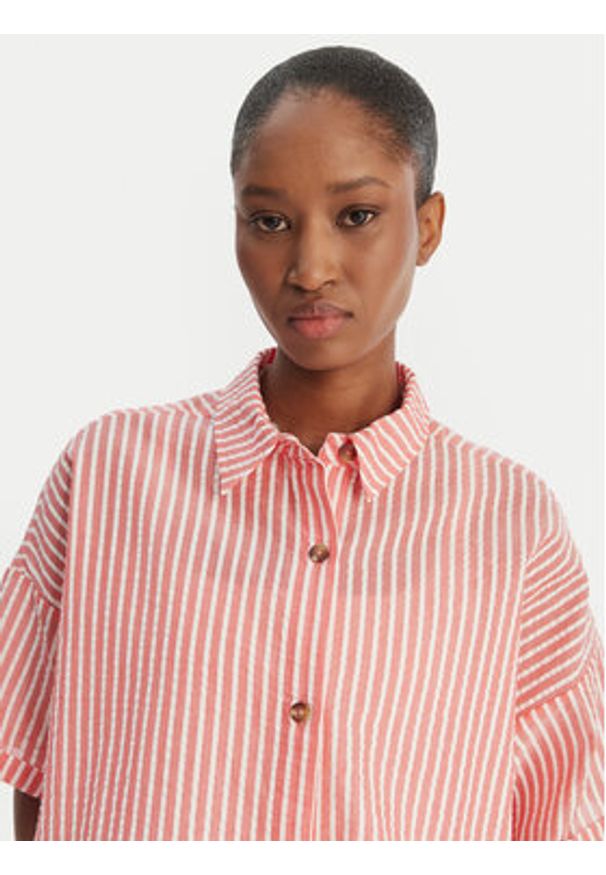 Roxy Koszula Beachy Nostalgia ERJWT03738 Różowy Relaxed Fit. Kolor: różowy. Materiał: bawełna