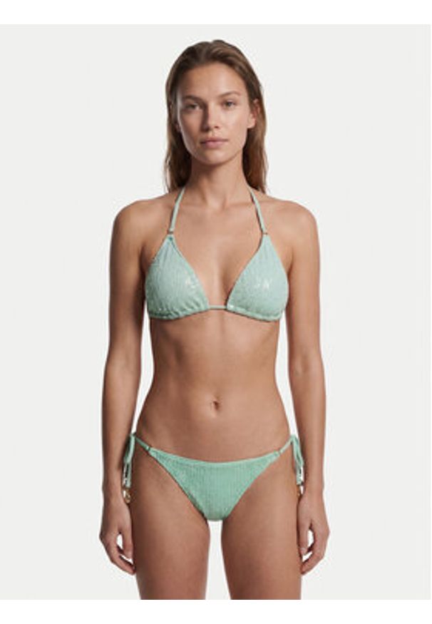Guess Dół od bikini E6GO04 KBMV0 Zielony. Kolor: zielony. Materiał: syntetyk