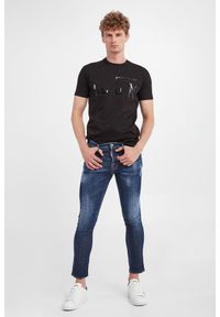 T-shirt DSQUARED2. Materiał: bawełna. Długość rękawa: krótki rękaw. Długość: krótkie. Wzór: nadruk