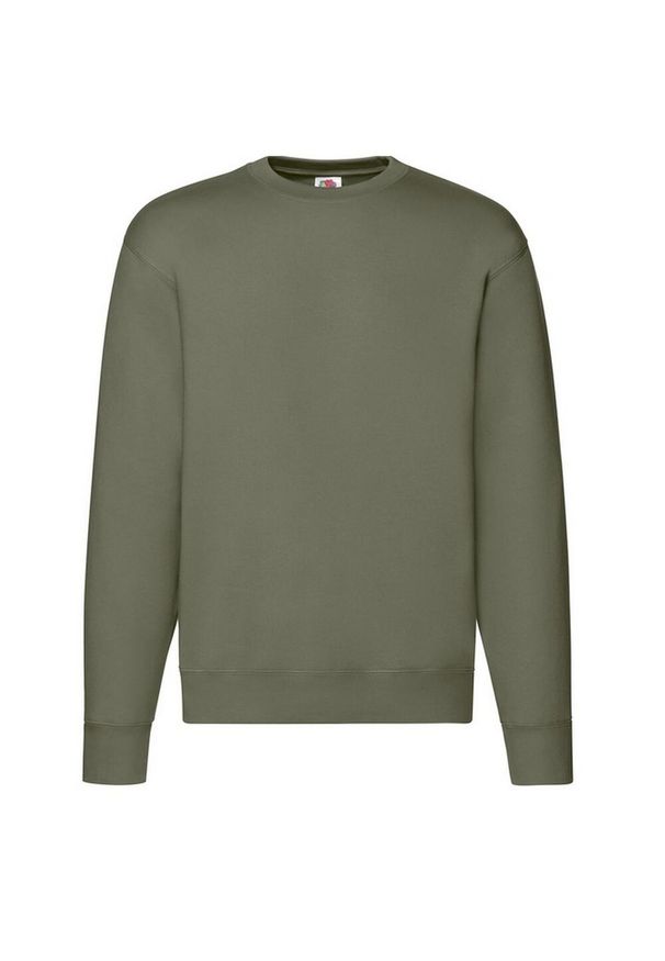 FRUIT OF THE LOOM - Męska Bluza Rozpinana Premium. Kolor: zielony