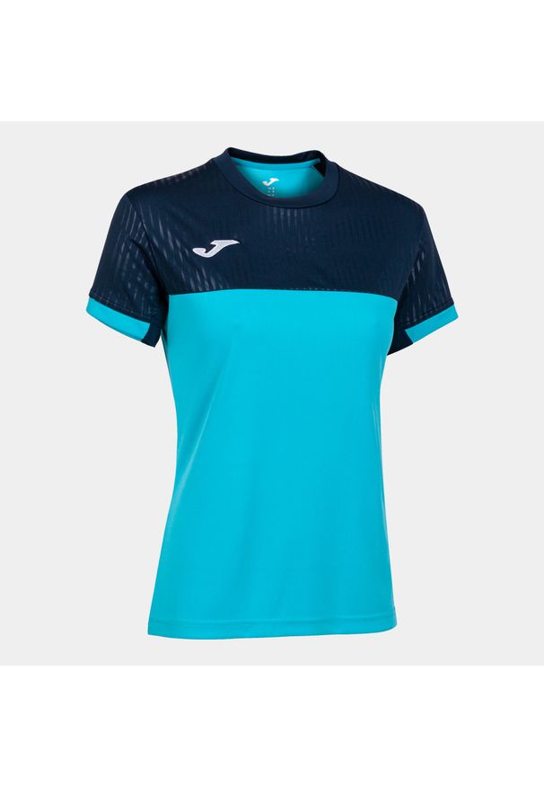 Koszulka do tenisa z krótkim rekawem damska Joma SHORT SLEEVE T- SHIRT. Kolor: niebieski. Długość: krótkie. Sport: tenis