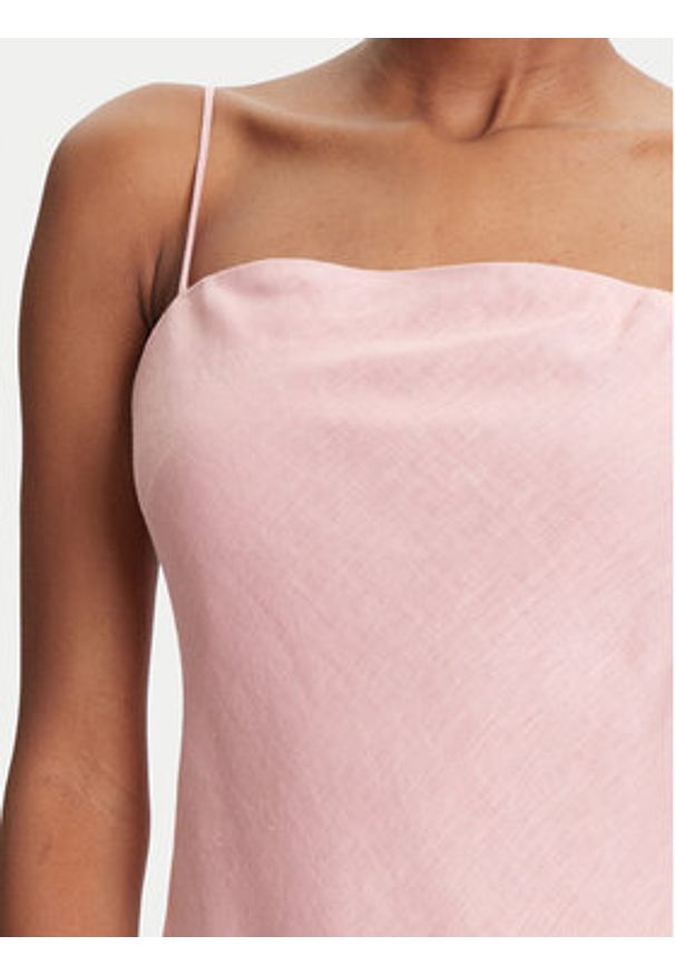 STAUD Sukienka letnia Palo R25S2283LN Różowy Regular Fit. Kolor: różowy. Materiał: wiskoza. Sezon: lato