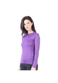 WOOLONA - Kona - Cienka Koszula z Długim Rękawem (100% Wełny Merino). Kolor: fioletowy. Materiał: wełna. Długość rękawa: długi rękaw. Długość: długie. Sport: turystyka piesza