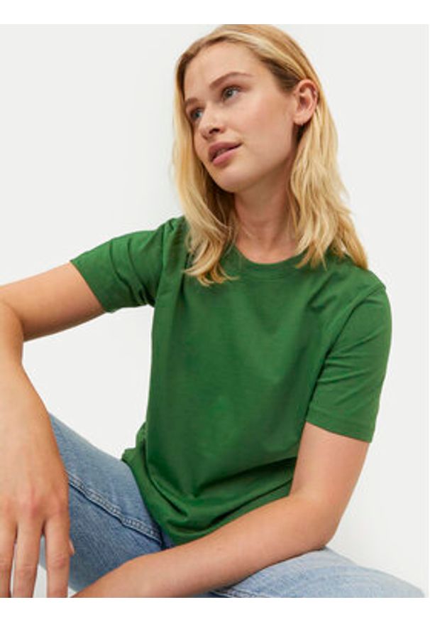 JJXX T-Shirt Anna 12200182 Zielony Regular Fit. Kolor: zielony. Materiał: bawełna