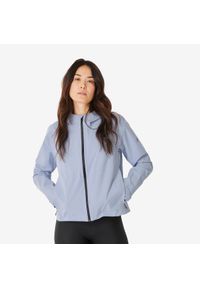 quechua - Kurtka turystyczna damska Quechua MH100 wodoodporna. Kolor: fioletowy. Materiał: poliester, materiał. Sport: turystyka piesza
