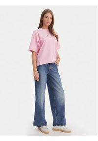 Guess Jeans T-Shirt W6RI20 K8HM0 Różowy Oversize. Kolor: różowy. Materiał: bawełna #2