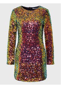 Glamorous Sukienka koktajlowa TM0674 Kolorowy Slim Fit. Materiał: syntetyk. Wzór: kolorowy. Styl: wizytowy