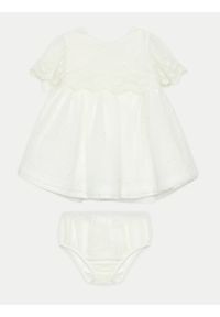 Mayoral Sukienka elegancka 1826 Biały Regular Fit. Kolor: biały. Materiał: bawełna. Styl: elegancki #1
