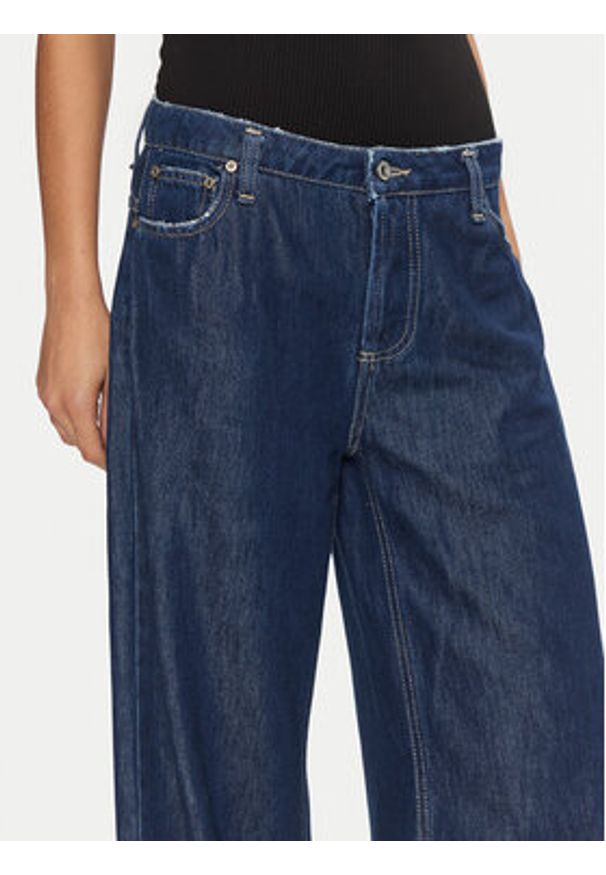 Please Jeansy P2O2CQZNRM Niebieski Wide Leg. Kolor: niebieski
