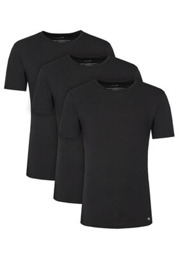 Calvin Klein Underwear Komplet 3 t-shirtów LV00NB4185 Czarny Regular Fit. Kolor: czarny. Materiał: syntetyk, bawełna