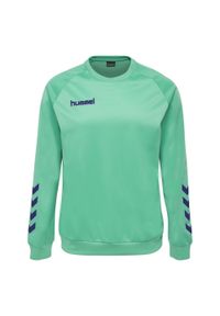 Bluza do piłki ręcznej dla dzieci Hummel Promo Kids Poly Sweatshirt. Kolor: zielony. Sport: piłka ręczna #1