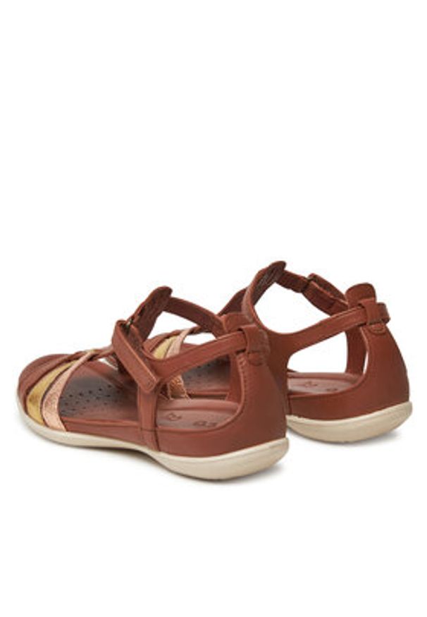 ecco - ECCO Sandały Flash 24087360871 Brązowy. Kolor: brązowy. Materiał: skóra