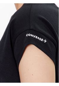 Converse T-Shirt Star Chevron Twist 10024546-A01 Czarny Cropped Fit. Kolor: czarny. Materiał: bawełna