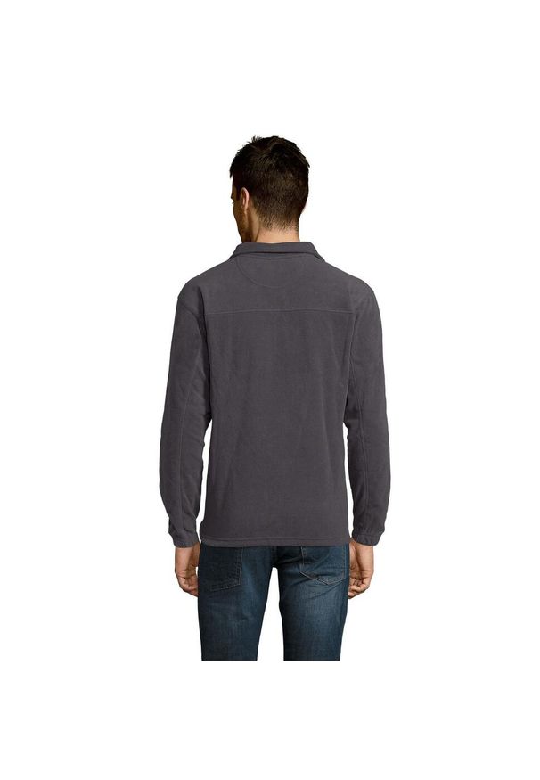 SOL'S - Bluza Polarowa Unisex Dla Dorosłych Ness Half Zip. Kolor: wielokolorowy, szary, brązowy. Materiał: polar. Sezon: zima