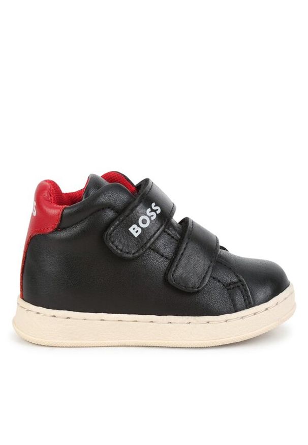 BOSS - Boss Sneakersy J09207 M Czarny. Kolor: czarny. Materiał: skóra