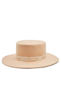 Scotch & Soda Kapelusz Fedora 167987 Beżowy. Kolor: beżowy. Materiał: materiał, wełna