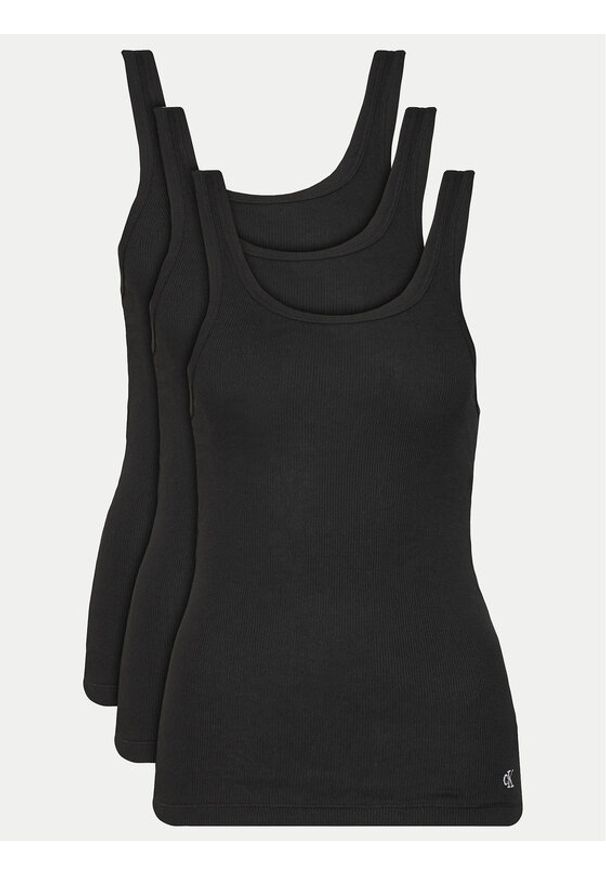 Calvin Klein Underwear Komplet topów LV00QS7493 Czarny Regular Fit. Kolor: czarny. Materiał: bawełna