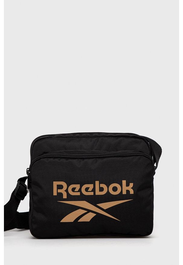 Reebok torebka kolor czarny. Kolor: czarny. Materiał: poliester, materiał