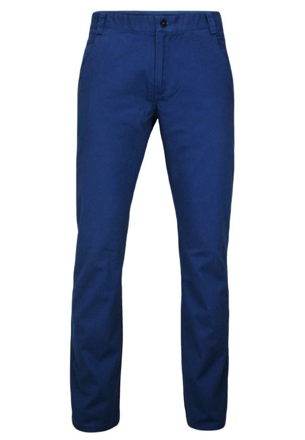 Chiao - Niebieskie Eleganckie, Męskie Spodnie, 100% BAWEŁNA -CHIAO- Chinosy. Kolor: niebieski. Materiał: bawełna. Styl: elegancki