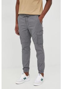 GAP spodnie męskie kolor szary joggery. Kolor: szary. Materiał: tkanina