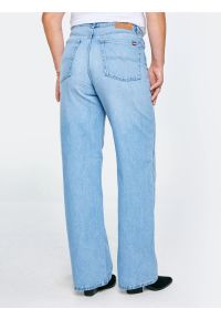 Big-Star - Jeansy damskie z szeroką nogawką niebieskie Atrea 195. Okazja: na co dzień. Stan: podwyższony. Kolor: niebieski. Styl: klasyczny, casual, retro, elegancki #8