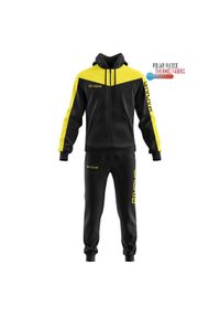 Givova Roma dres polarfleece z kapturem, XS. Kolor: czarny, szary, żółty, wielokolorowy. Materiał: dresówka. Sport: piłka nożna