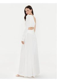 TwinSet - TWINSET Sukienka wieczorowa 241TP2740 Biały Slim Fit. Kolor: biały. Materiał: wiskoza. Styl: wizytowy #3