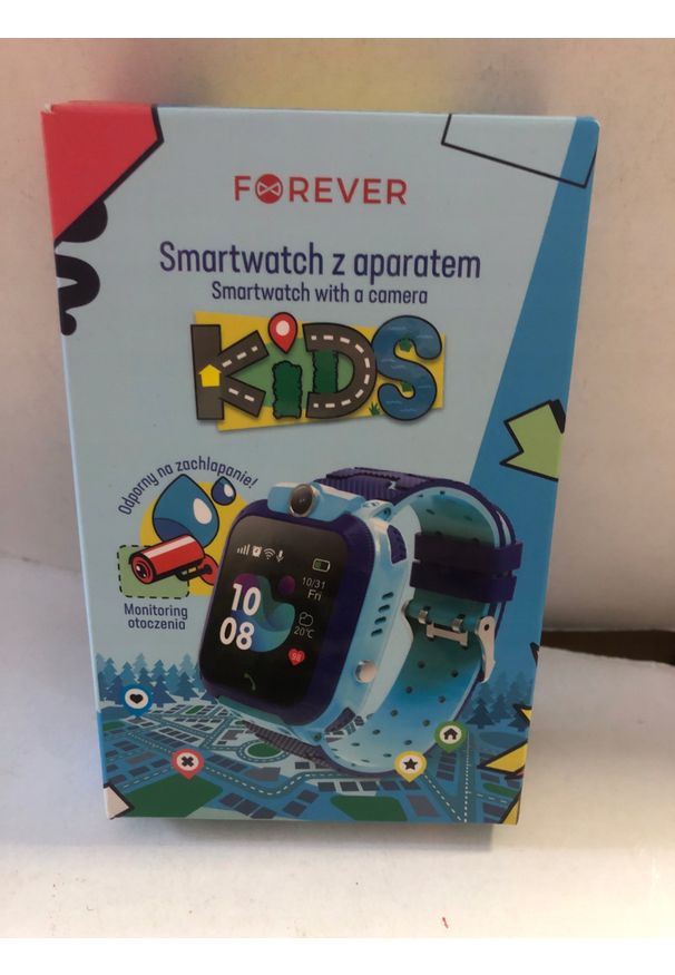 NoName - Forever smartwatch kids z aparatem KW-220 niebieski. Rodzaj zegarka: smartwatch. Kolor: niebieski