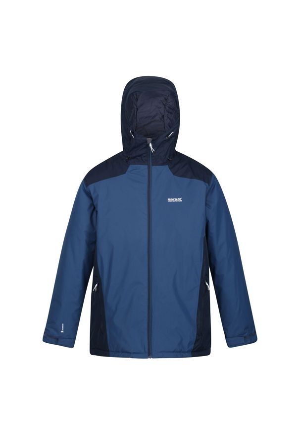 Regatta - Męska Kurtka Ocieplana Przeciwdeszczowa Thornridge II. Kolor: niebieski. Sport: turystyka piesza