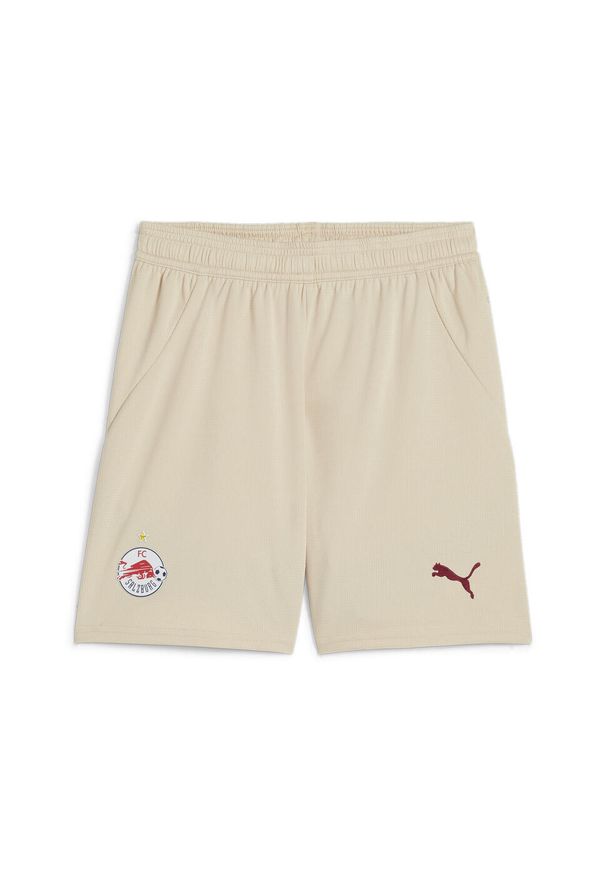 Puma - Młodzieżowe szorty FC Red Bull Salzburg 24/25 PUMA Granola Team Regal Red Beige. Kolor: czerwony, wielokolorowy, beżowy. Sport: piłka nożna