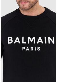 Balmain - BALMAIN Czarna bluza męska z logo, Rozmiar XXL. Kolor: czarny #4