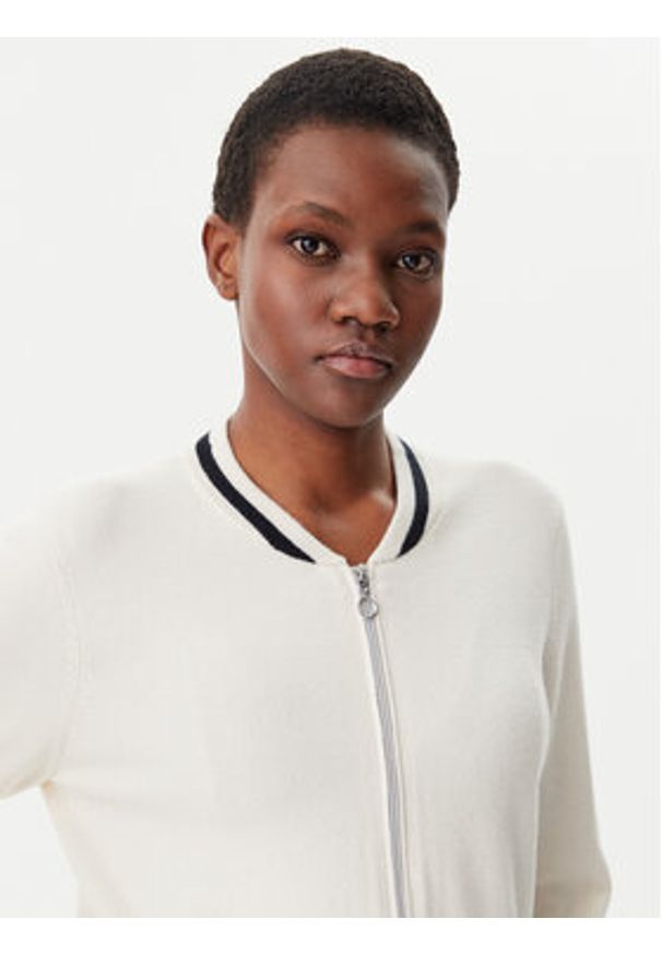 Olsen Kardigan 11004538 Écru Regular Fit. Materiał: syntetyk